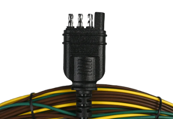 4 Way Trailer Wiring Harness 30FT with Jacketed Cable, 18AWG 4 Pin Flat Trailer Extension Connector Trailer Wiring Color-Coded Pure Copper, Trailer-Side 4 Pin Trailer Wire for Utility Boat